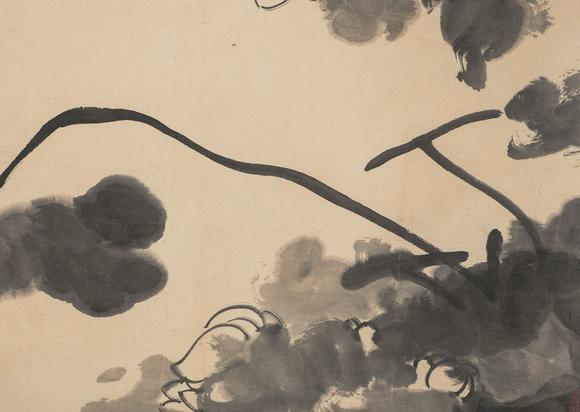 中鴻信八大山人（1626-1705）[明末清初]?墨荷圖