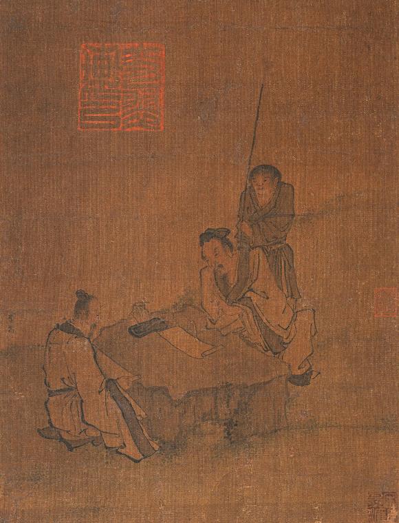 中鴻信李嵩（1166-1243）?高士論畫圖
