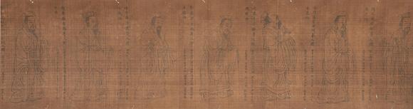 中鴻信李公麟（傳）（1049-1106）?摹吳道子孔子及七十二弟子像贊