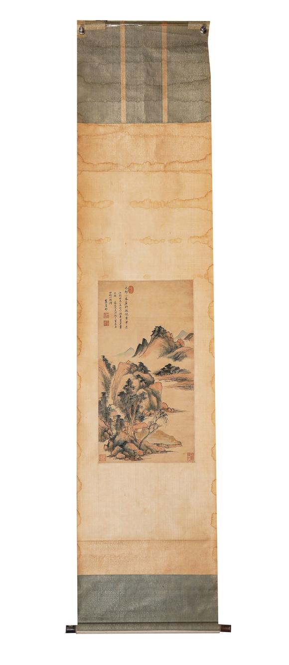 中鴻信王原祁（1642-1715）?仿倪黃筆意水邨煙樹圖