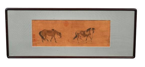 中鴻信丁觀鵬（清·?雍正）（1736-1795）?雙駿圖