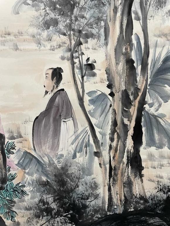 日本松町古美傅抱石 人物圖
