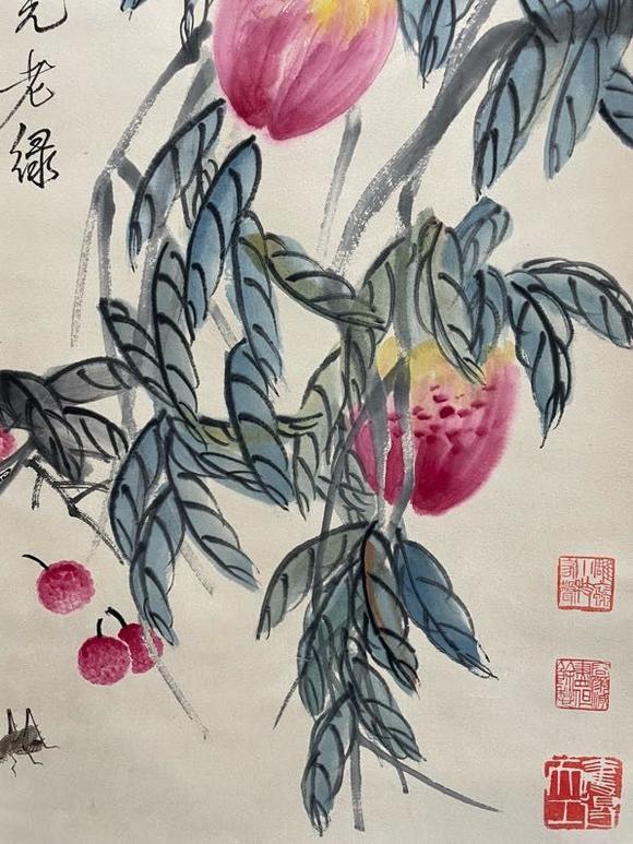 日本松町古美齊白石 花卉草蟲圖