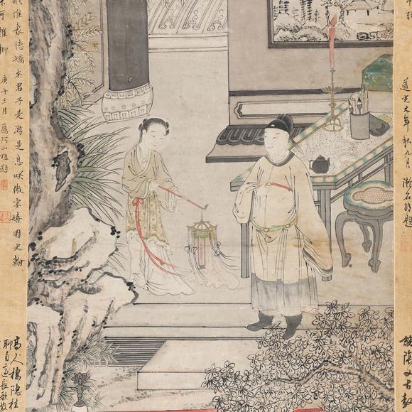 藝是拍賣仇珠 庭園清話圖