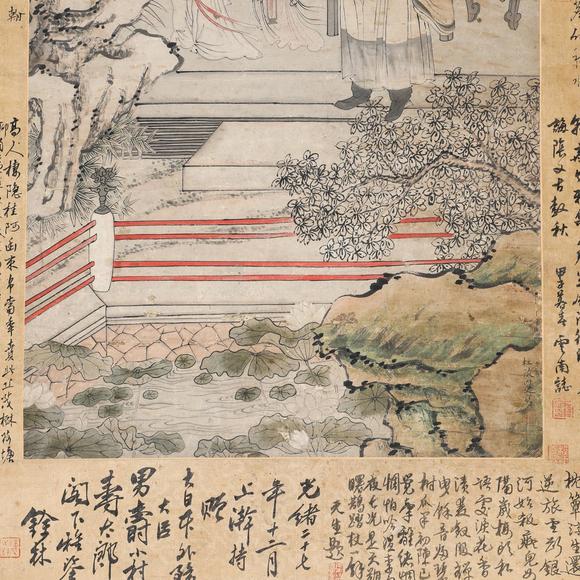 藝是拍賣仇珠 庭園清話圖