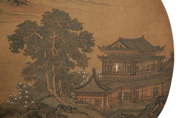 東京銀座（古美術(shù)宋磁）佚名（龐萊臣舊藏）  宋人秋江詩思圖