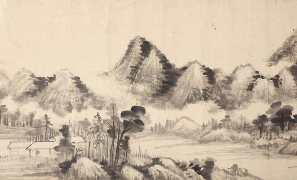 東京銀座（古美術宋磁）八大山人  山水手卷