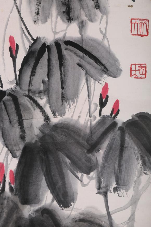 東京銀座（古美術(shù)宋磁）齊白石  牽牛花