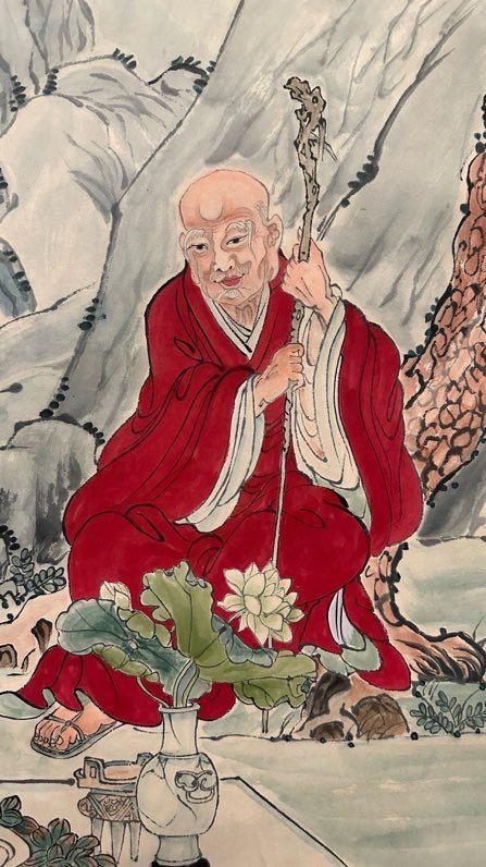 日本松町古美馮超然 福慧雙修圖
