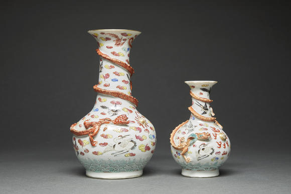 TajanSUITE DE DEUX VASES à LONG COLS