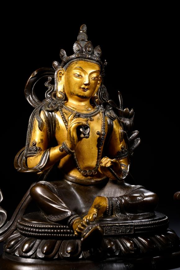 日本東競(jìng)株式會(huì)社大清乾隆年敬造 六品佛 普賢菩薩 紫竹林救度佛母 日天