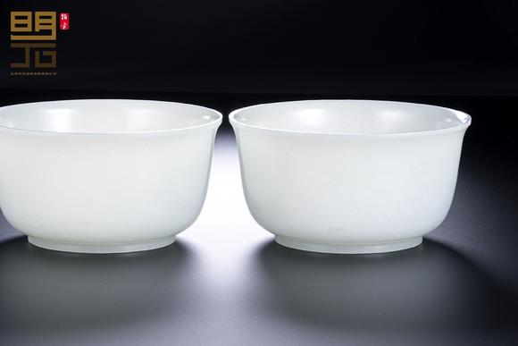 北京明石拍賣有限公司清康熙 白玉碗一對(duì)