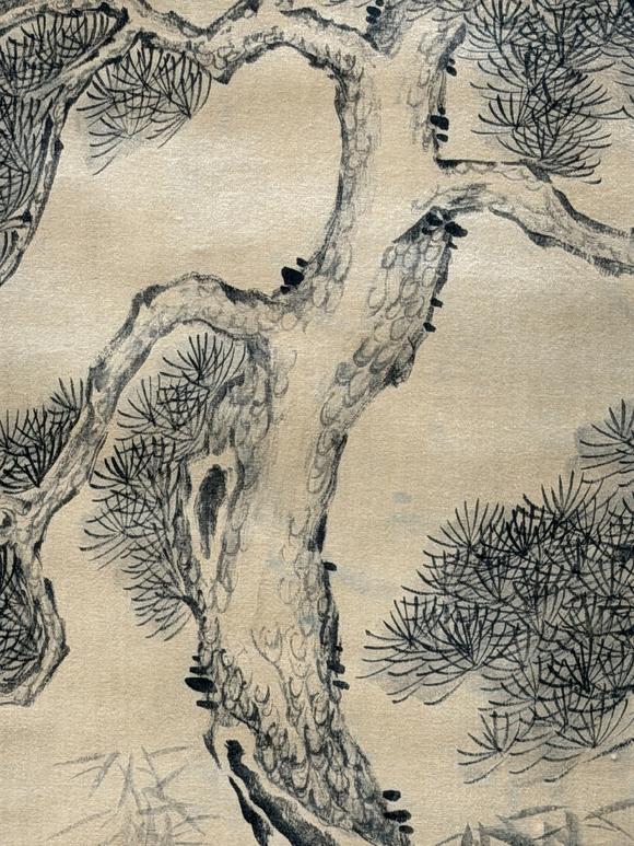 東京新日本周亮工（1612-1672）　山水　綾本立軸