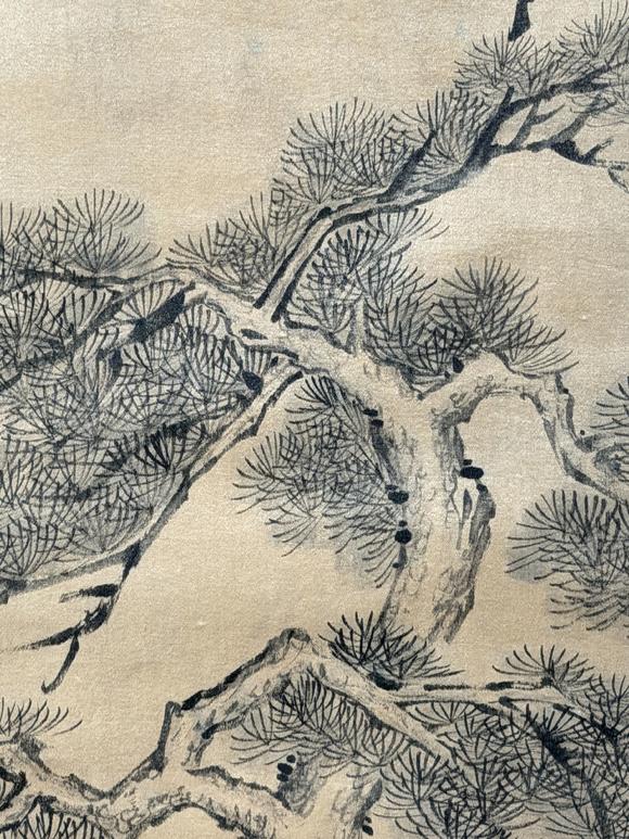 東京新日本周亮工（1612-1672）　山水　綾本立軸
