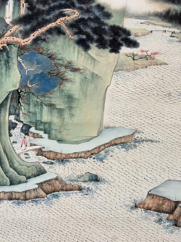 東京新日本張大千（1899-1983）　山水　紙本立軸