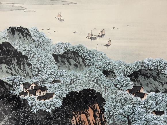 東京新日本宋文治（1919-1999）　春風(fēng)　紙本鏡片