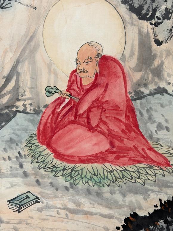 東京新日本王一亭（1867-1938）　佛　紙本立軸