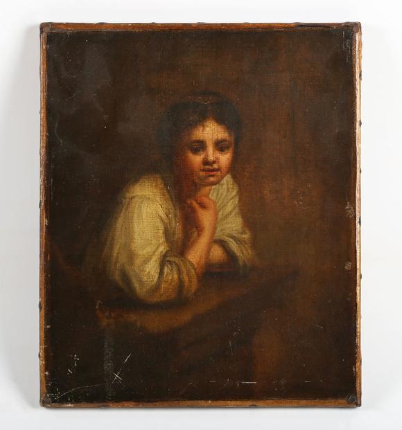 TooveysManner of Rembrandt van Rijn - Girl at a window, oil on canvas, 25.5