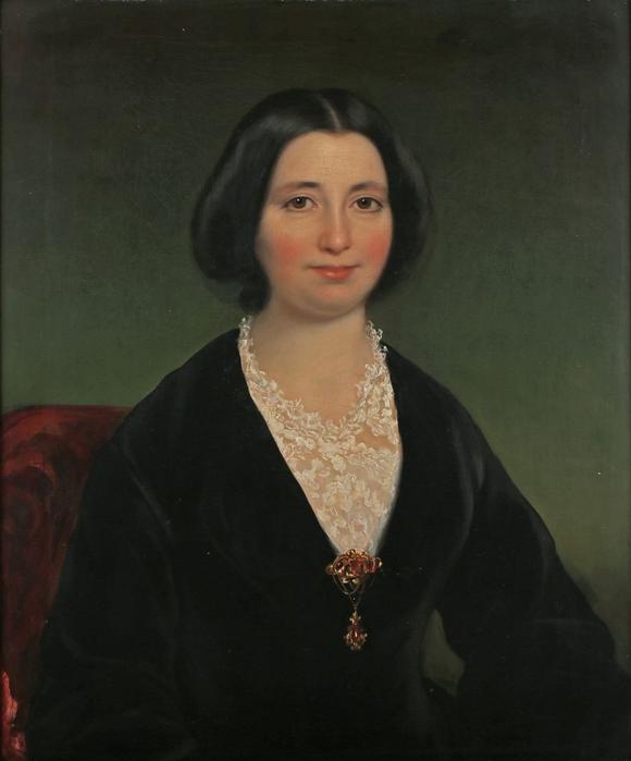 TooveysContinental School (mid-19th century) - Half-length portrait of a se