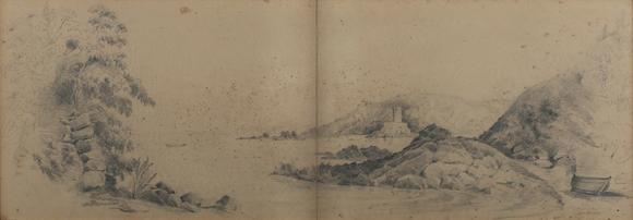 TooveysCircle of Henry Barlow Carter - Stormy waters off Jersey, Elizabeth