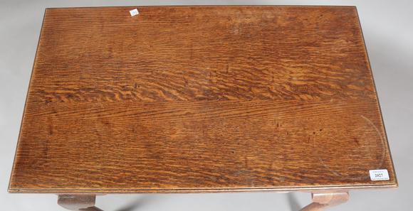 TooveysA late 19th century provincial oak side table, fitted with a single