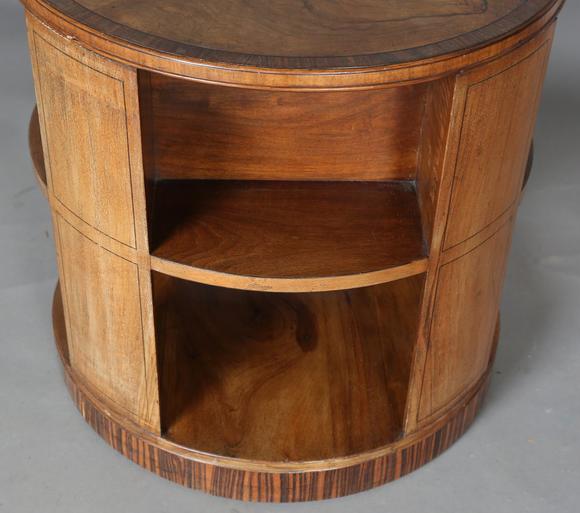 TooveysAn Art Deco walnut revolving book table by Heal & Son Ltd, the quart
