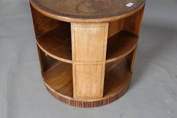 TooveysAn Art Deco walnut revolving book table by Heal & Son Ltd, the quart