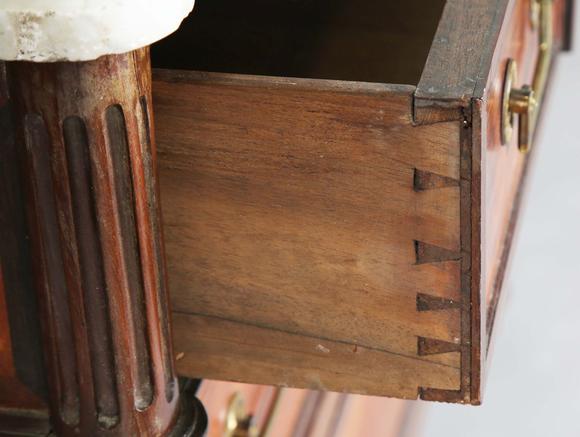 TooveysA late 18th century French Louis XVI period satinwood three-drawer c