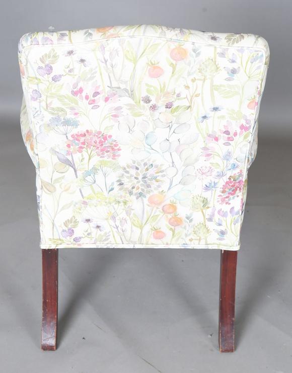 TooveysA 20th century George III style mahogany library armchair, height 97