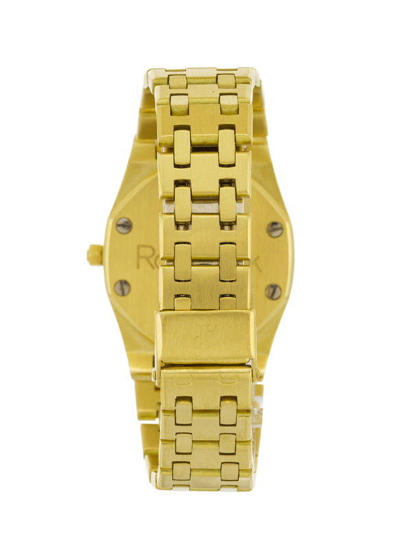 Piguet - H?tel des VentesAudemars Piguet, Royal Oak II, réf. BA 6007 0516, montre-bracelet en or 750 avec index sertis de diamants, circa 1981
