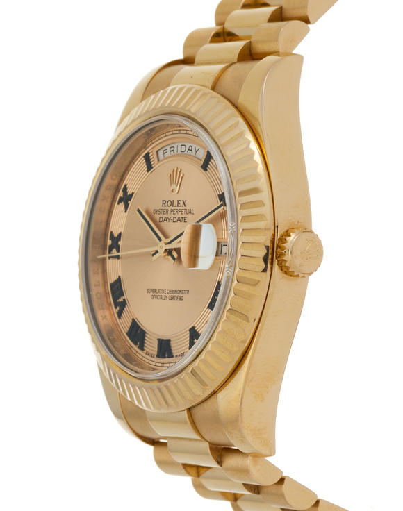 Piguet - H?tel des VentesRolex, Day-Date, réf. 218235/2415, montre-bracelet en or rose 750, circa 2008
