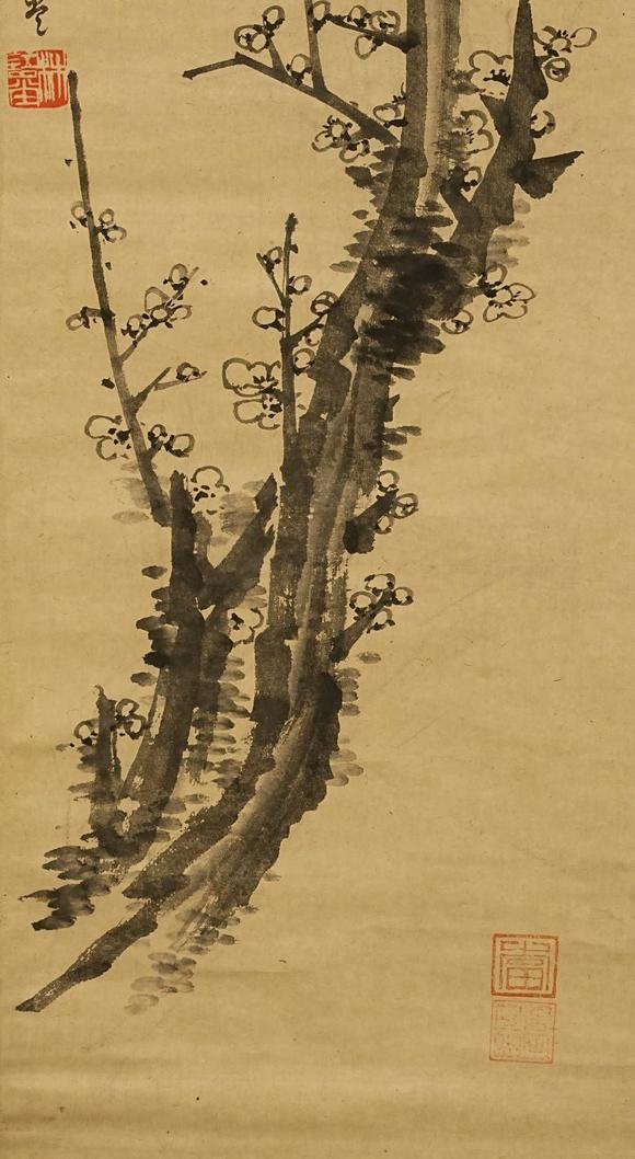 京都祇園會(huì)拍賣(mài)林語(yǔ)堂 梅花圖 紙本掛軸