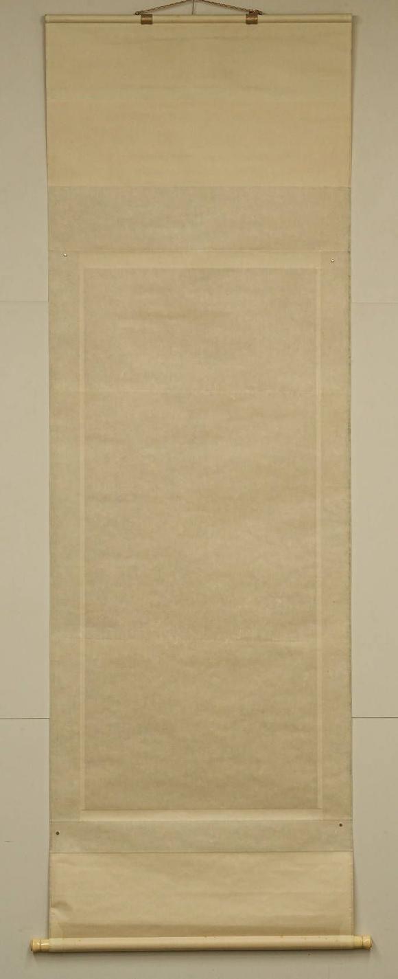 京都祇園會拍賣沈銓 花鳥圖 絹本掛軸 日本朱漆手書箱附 日本古裂裝裱 鷹見游山舊藏 出版著錄附