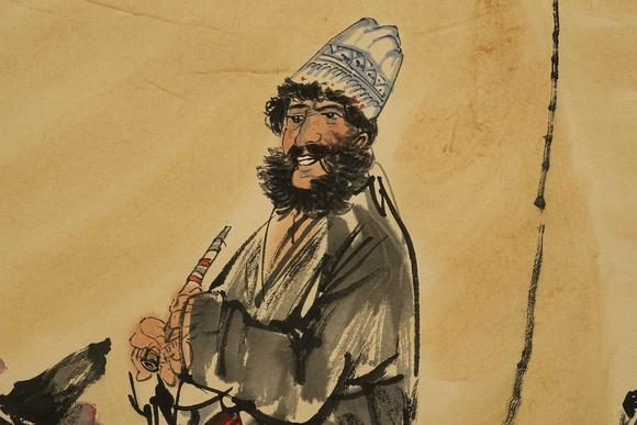 京都祇園會(huì)拍賣黃胄 大漠行 紙本掛軸