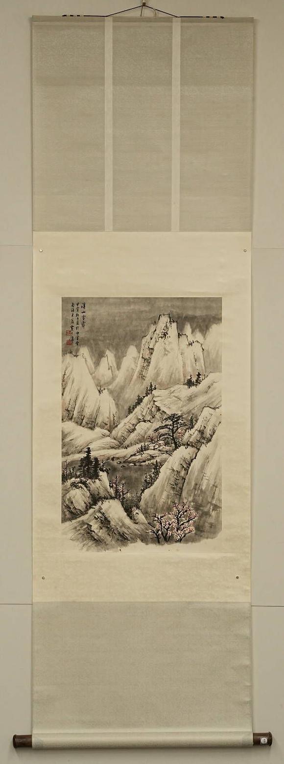 京都祇園會拍賣黃君璧 山水圖 紙本掛軸