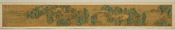 京都祇園會(huì)拍賣王振鵬 青綠山水圖 絹本手卷