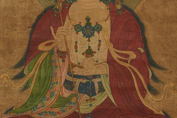 京都祇園會拍賣寶寧寺地藏王 水陸畫 絹本掛軸