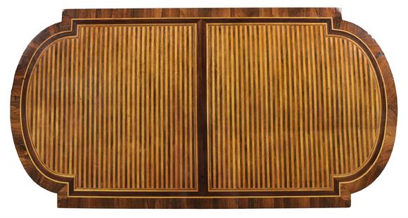 DreweattsY AN UNUSUAL ROSEWOOD AND SATINWOOD DESK, POSSIBLY BY AN éMIGRé MAKER, LATE 18TH OR EARLY 19TH CENTURY