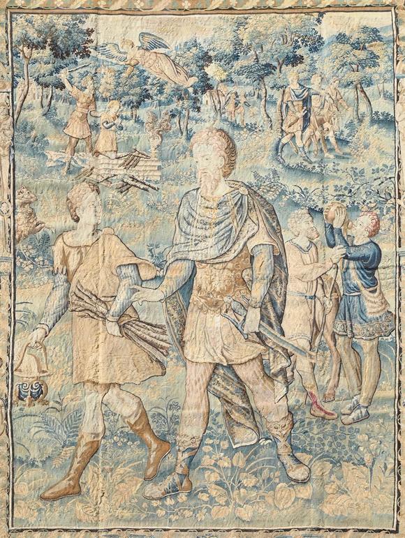 DreweattsA FLEMISH BIBLICAL TAPESTRY 'THE SACRIFICE OF ISAAC', BRUSSELS, MID 17TH CENTURY
