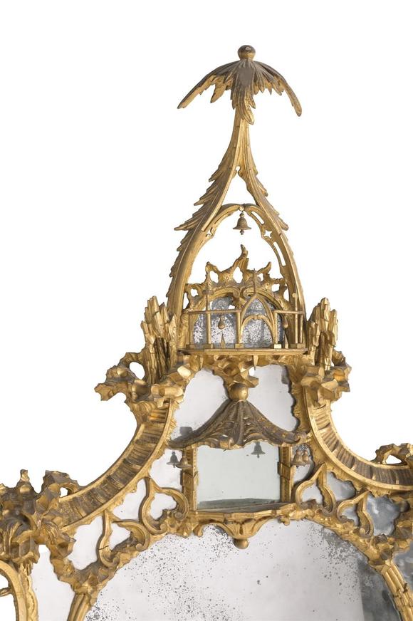 DreweattsA LARGE PAIR OF CARVED GILTWOOD MIRRORS, IN GEORGE II STYLE, LATE 19TH OR EARLY 20TH CENTURY