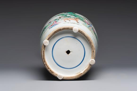 Rob Michiels AuctionsA Chinese famille rose 'Magu' vase, Qianlong mark, 19th C.