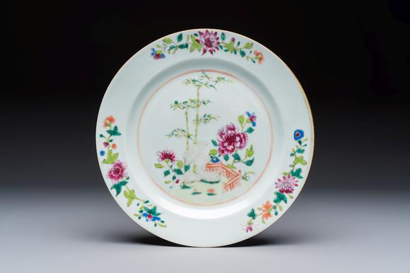 Rob Michiels AuctionsSix Chinese famille rose 'Flower Garden' plates, Qianlong