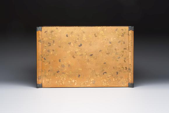 Rob Michiels AuctionsA very fine Japanese hiramaki-e on nashiji lacquer suzuribako, Edo, 18th C.