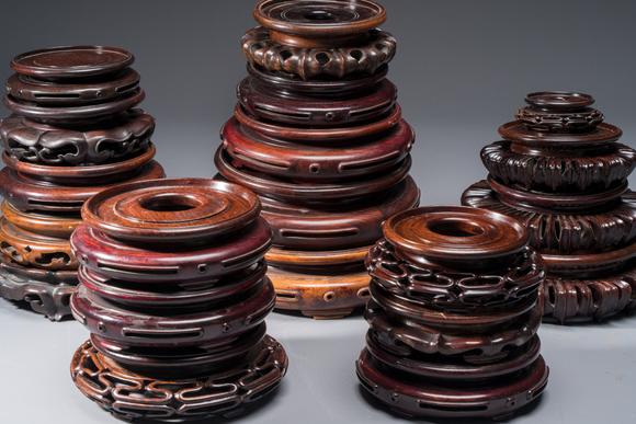 Rob Michiels AuctionsA collection of 20 Chinese wooden stands, 19/20th C.