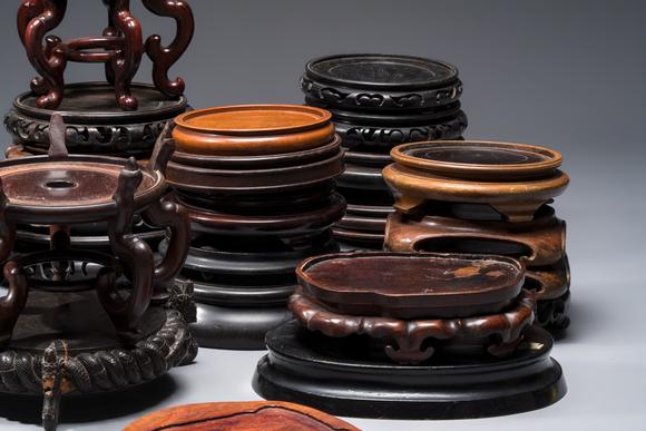 Rob Michiels AuctionsA collection of 40 mainly Chinese wooden stands, 19/20th C.