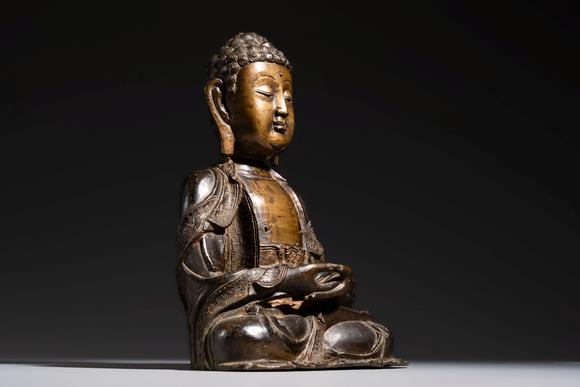 Rob Michiels AuctionsA Chinese bronze seated Buddha, Ming
