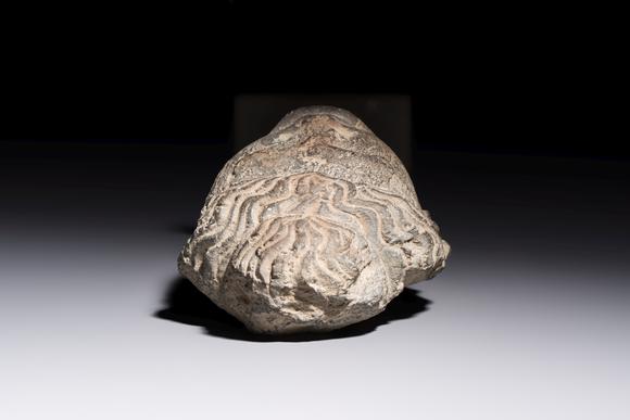 Rob Michiels AuctionsA Gandhara grey schist relief fragment of a Bodhisattva head, 3rd/4th C.