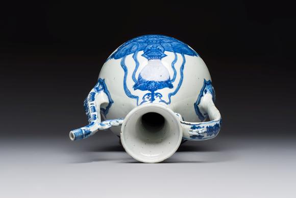 Rob Michiels AuctionsA Chinese blue and white 'Magic Fountain' ewer, heaven ? mark, Jiajing