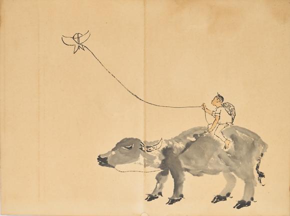 東京中央李可染（1907-1989） 款 牡牛冊頁