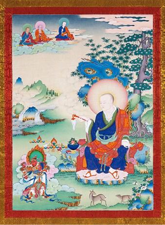 中古陶當代 十八羅漢與四大天王唐卡一套五幅